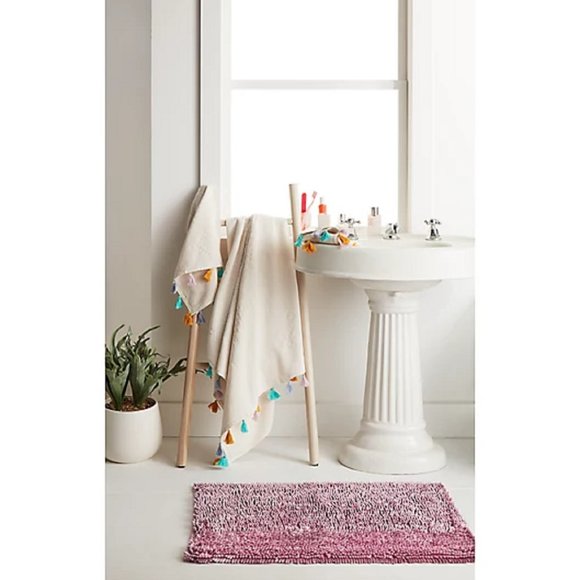 2 new Wild Sage Gloria Geo 16x26" 100% Cotton HAND Towels w/ Colorful Tassels - Picture 5 of 6